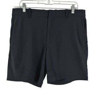 Peter Manning‎ Shorts Mens Size 34 Black Solid Nylon Spandex Stretch SS-1755